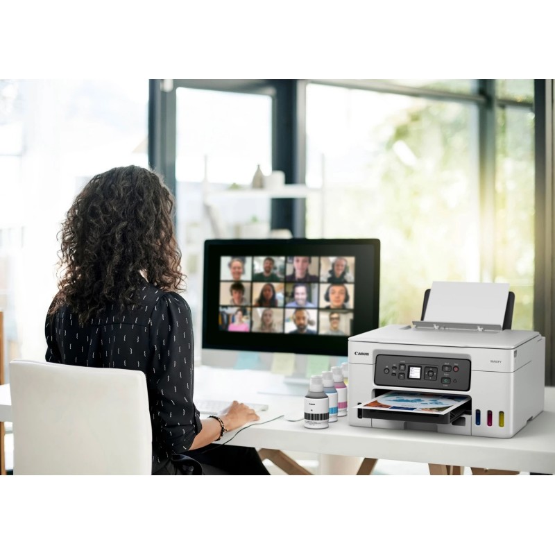 Canon MAXIFY GX3050 Impressora Multifunções Jato de Tinta Cores MegaTank Recarregável A4 600 x 1200 DPI Duplex Wi-Fi/USB Preto, Branco - 5777C006 - 4549292204476