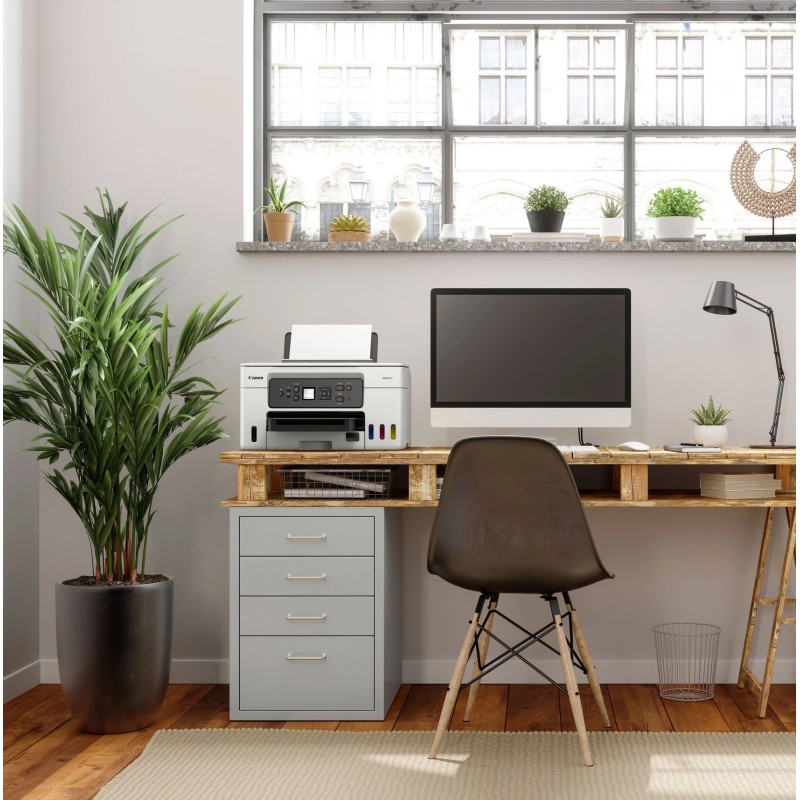 Canon MAXIFY GX3050 Impressora Multifunções Jato de Tinta Cores MegaTank Recarregável A4 600 x 1200 DPI Duplex Wi-Fi/USB Preto, Branco - 5777C006 - 4549292204476