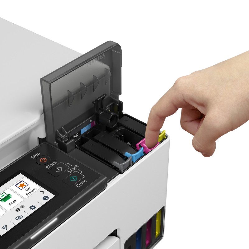 Canon MAXIFY GX1050 Impressora Multifunções Jato de Tinta Cores MegaTank Recarregável A4 600 x 1200 DPI Duplex Wi-Fi/Ethernet/USB Preto, Branco - 6169C022 - 8714574689579