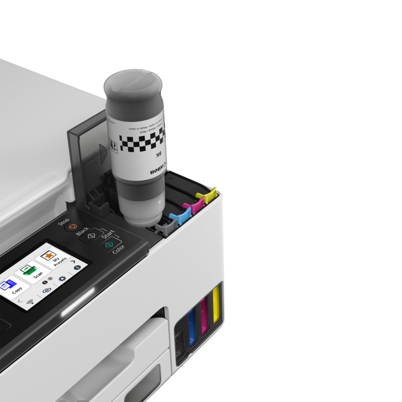 Canon MAXIFY GX1050 Impressora Multifunções Jato de Tinta Cores MegaTank Recarregável A4 600 x 1200 DPI Duplex Wi-Fi/Ethernet/USB Preto, Branco - 6169C022 - 8714574689579