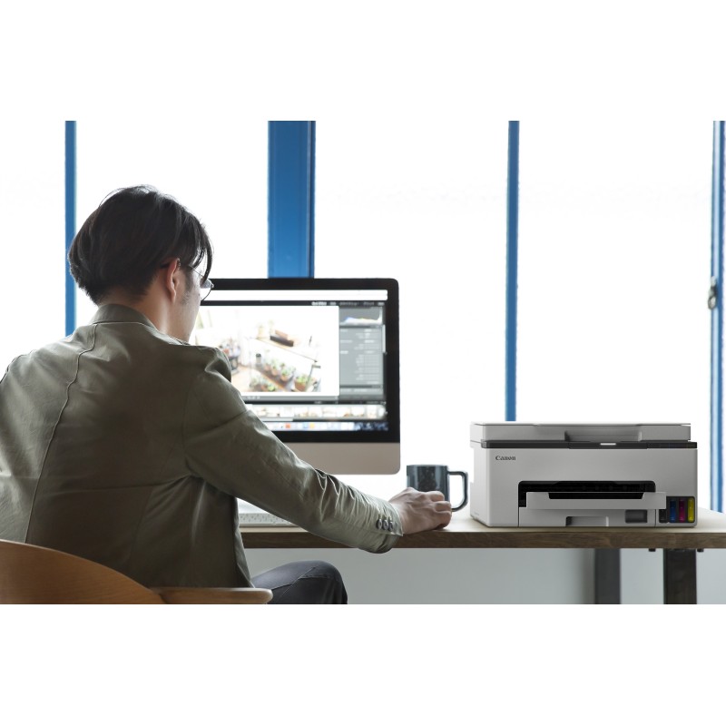 Canon MAXIFY GX1050 Impressora Multifunções Jato de Tinta Cores MegaTank Recarregável A4 600 x 1200 DPI Duplex Wi-Fi/Ethernet/USB Preto, Branco - 6169C022 - 8714574689579