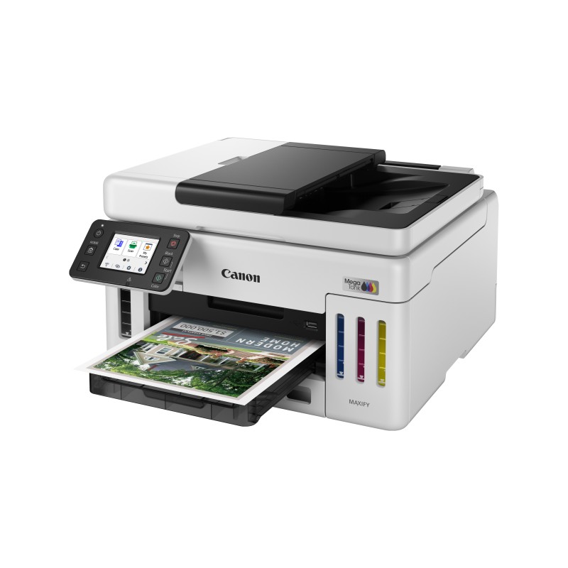 Canon MAXIFY GX6150 Impressora Multifunções Jato de Tinta Cores MegaTank Recarregável A4 600 x 1200 DPI Duplex Wi-Fi/Ethernet/USB Preto, Branco - 6882C006 - 4549292240375