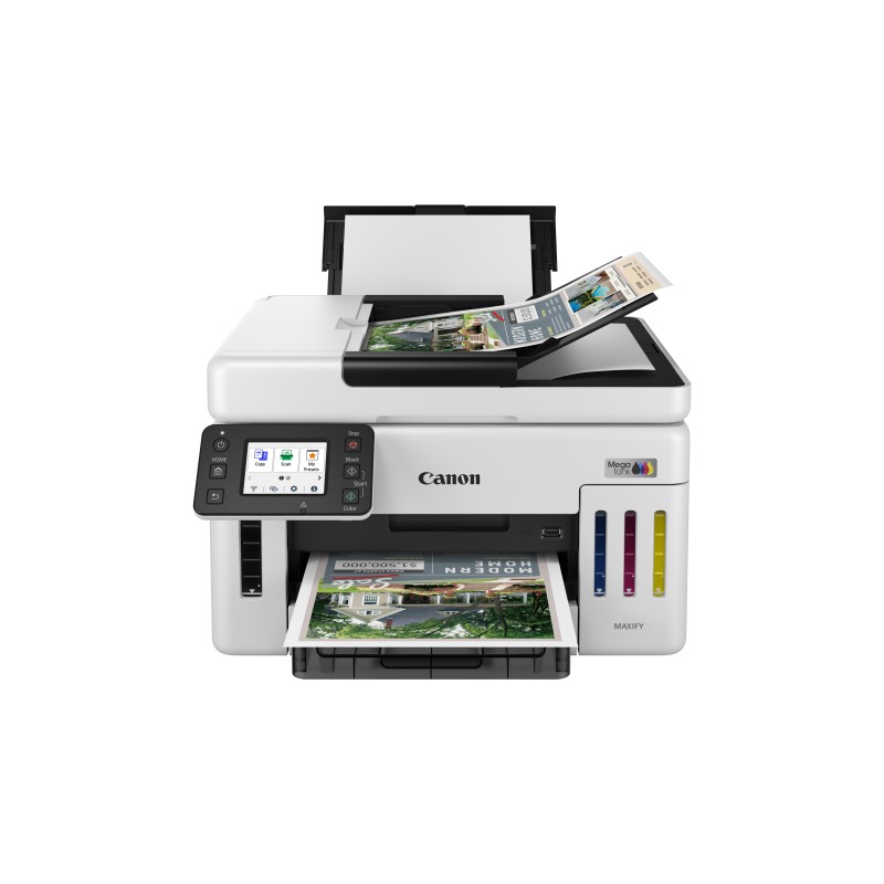 Canon MAXIFY GX6150 Impressora Multifunções Jato de Tinta Cores MegaTank Recarregável A4 600 x 1200 DPI Duplex Wi-Fi/Ethernet/USB Preto, Branco - 6882C006 - 4549292240375