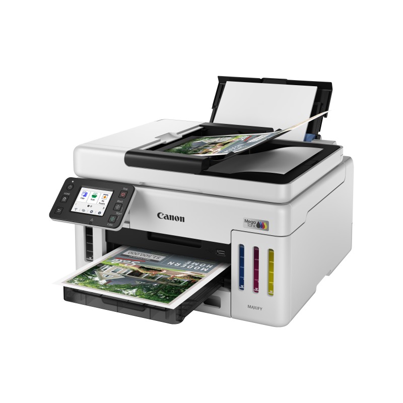 Canon MAXIFY GX6150 Impressora Multifunções Jato de Tinta Cores MegaTank Recarregável A4 600 x 1200 DPI Duplex Wi-Fi/Ethernet/USB Preto, Branco - 6882C006 - 4549292240375