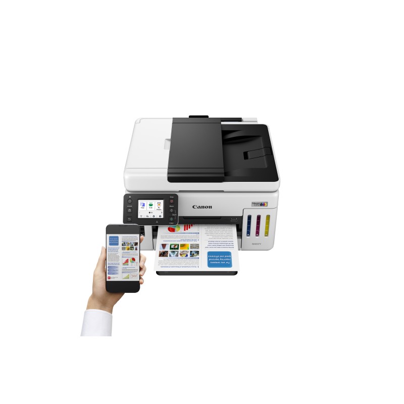 Canon MAXIFY GX6150 Impressora Multifunções Jato de Tinta Cores MegaTank Recarregável A4 600 x 1200 DPI Duplex Wi-Fi/Ethernet/USB Preto, Branco - 6882C006 - 4549292240375