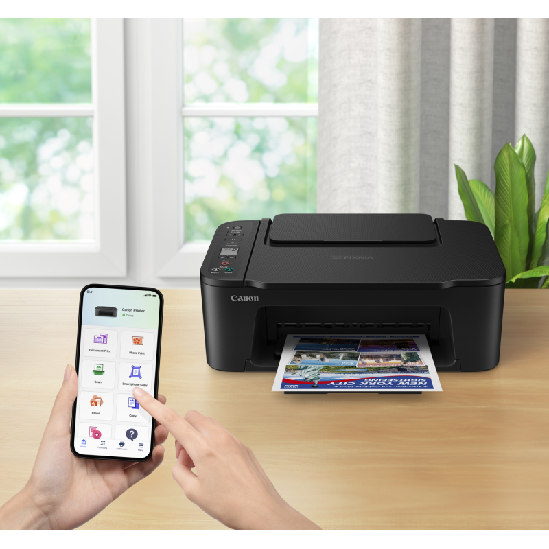 Canon PIXMA TS3750i Impressora Multifunções Fotográfica Jato de Tinta Cores A4 4800 x 1200 DPI Duplex Wi-Fi/USB Preto - 6671C006 - 4549292234107