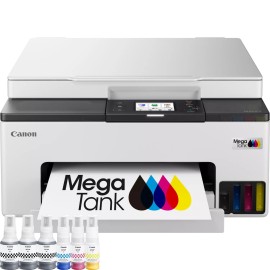 Canon MAXIFY GX1051 Impressora Multifunções Jato de Tinta Cores MegaTank Recarregável A4 600 x 1200 DPI Duplex Wi-Fi/Ethernet/USB Branco - 6169C029 - 4549292260281