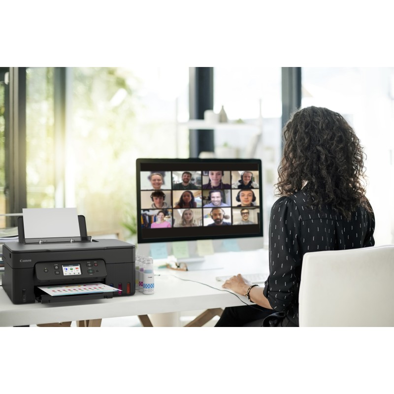 Canon PIXMA G3590 Impressora Multifunções Fotográfica Jato de Tinta Cores MegaTank Recarregável A4 4800 x 1200 DPI Duplex Wi-Fi/USB/Bluetooth Preto - 6706C006 - 4549292235098