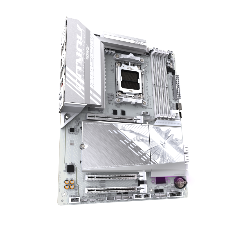 Gigabyte B850 AORUS ELITE WIFI7 ICE Motherboard AMD B850 Socket AM5 DDR5 ATX PCIe 5.0 M.2 Wi-Fi - 9MB85EL7E-00-G10 - 4719331866099