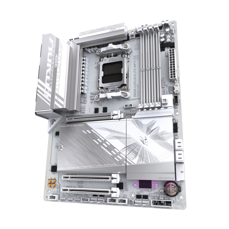 Gigabyte B850 AORUS ELITE WIFI7 ICE Motherboard AMD B850 Socket AM5 DDR5 ATX PCIe 5.0 M.2 Wi-Fi - 9MB85EL7E-00-G10 - 4719331866099