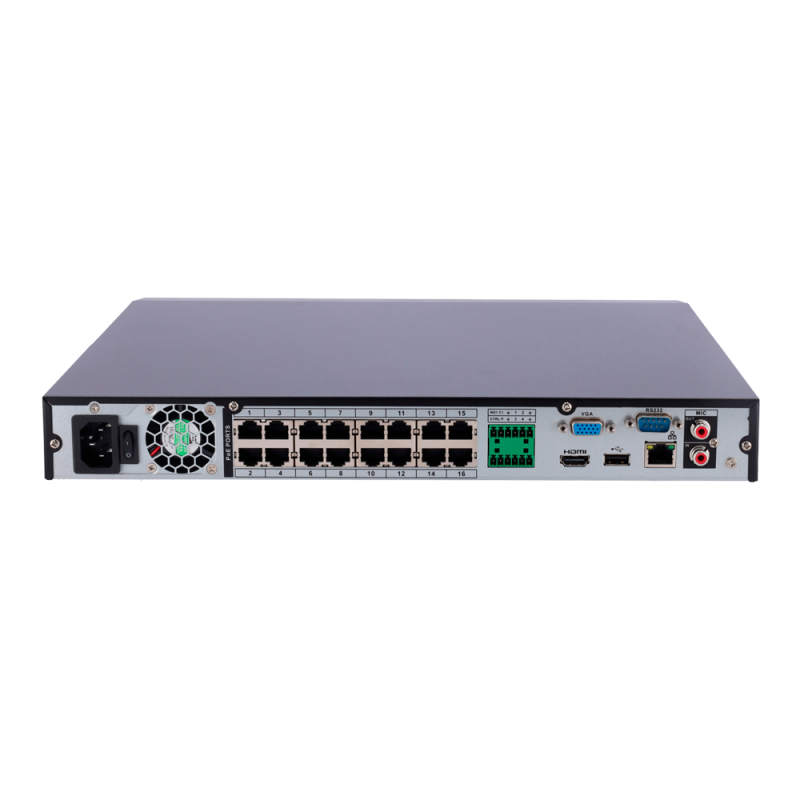 X-Security XS-NVR3216A-16P-AI Gravador NVR, 16 CH, 16 IP, 16 PoE, 16 MP, 256 Mbps, 2 HDD até 16 TB, HDMI 4K e VGA, IA, WEB, DSS/PSS, Smartphone e NVR - 8435325475103