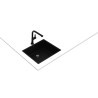Teka TOPLINE RS15 50.40 BK MAESTRO Lava-Loiças de Encastre, 1 Cuba, Sem Escorredor, 54x44 cm, Aço, Preto - 115000088 - 8434778036190