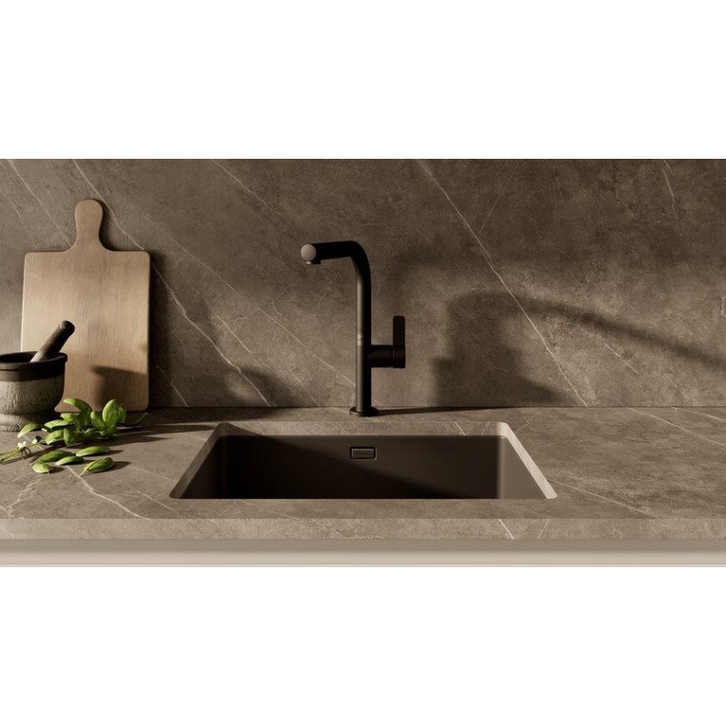 Teka TOPLINE RS15 50.40 BK MAESTRO Lava-Loiças de Encastre, 1 Cuba, Sem Escorredor, 54x44 cm, Aço, Preto - 115000088 - 8434778036190