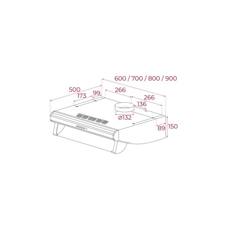 Teka C 6420 INOX Exaustor de Parede Tradicional, Convencional, 353 m3/h, 60 cm, Preto, Inox - 8421152146088