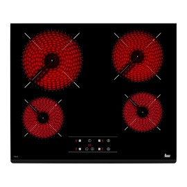 Teka TZ 6415 Placa de Vitrocerâmica, 4 Queimadores, 60 cm, Preto - 8421152148266