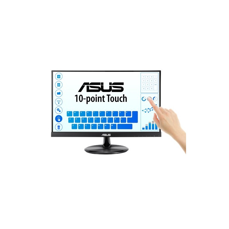 ASUS VT229H LED Monitor Profissional Plano, 54,6 cm (21.5"), 1920 x 1080 pixels Full HD, 60Hz, HDMI, Táctil, Altifalantes Integrados, Preto - 90LM0490-B02170 - 4718017058964