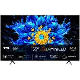 TCL P8L 55P8L QD-MiniLED TV Plano 139,7 cm (55") 4K Ultra HD, Smart TV, Wi-Fi, Ethernet, LAN, Bluetooth, Preto - 5901292530204