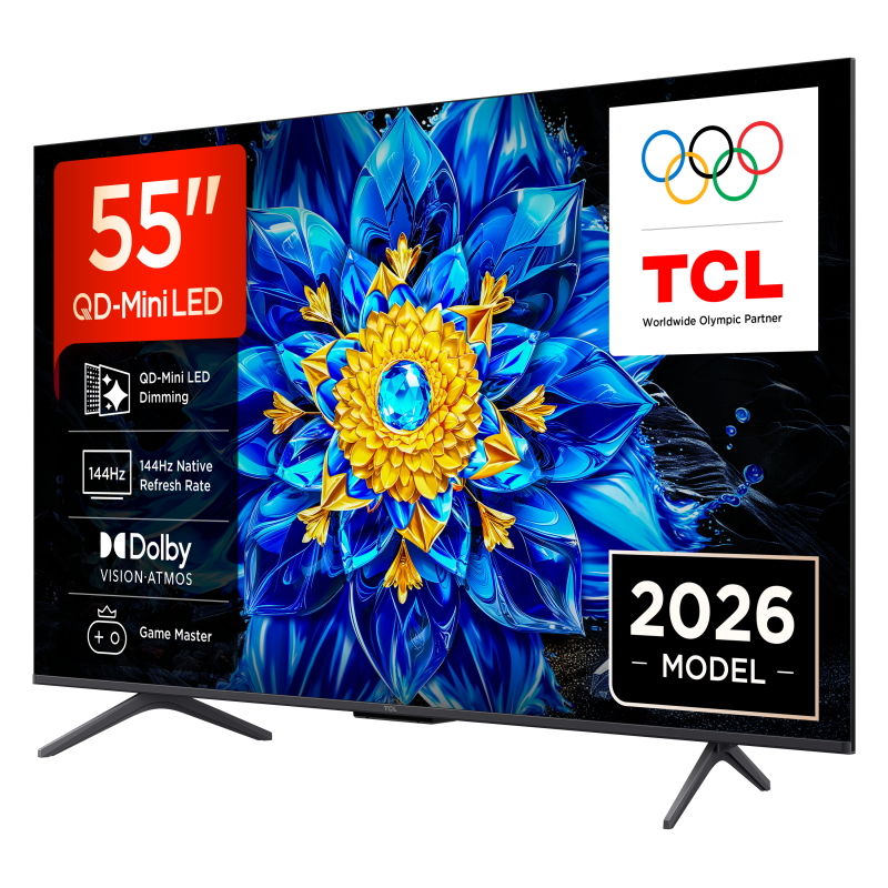 TCL P8L 55P8L QD-MiniLED TV Plano 139,7 cm (55") 4K Ultra HD, Smart TV, Wi-Fi, Ethernet, LAN, Bluetooth, Preto - 5901292530204
