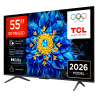 TCL P8L 55P8L QD-MiniLED TV Plano 139,7 cm (55") 4K Ultra HD, Smart TV, Wi-Fi, Ethernet, LAN, Bluetooth, Preto - 5901292530204