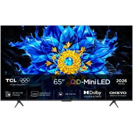 TCL P8L 65P8L QD-MiniLED TV Plano 165,1 cm (65") 4K Ultra HD, Smart TV, Wi-Fi, Ethernet, LAN, Bluetooth, Preto - 5901292530198
