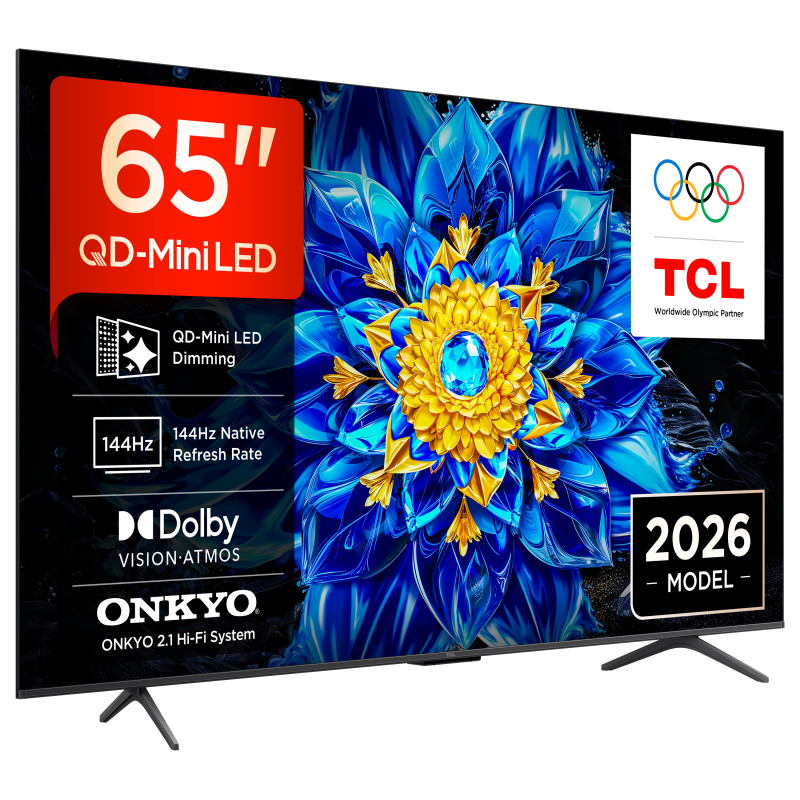 TCL P8L 65P8L QD-MiniLED TV Plano 165,1 cm (65") 4K Ultra HD, Smart TV, Wi-Fi, Ethernet, LAN, Bluetooth, Preto - 5901292530198
