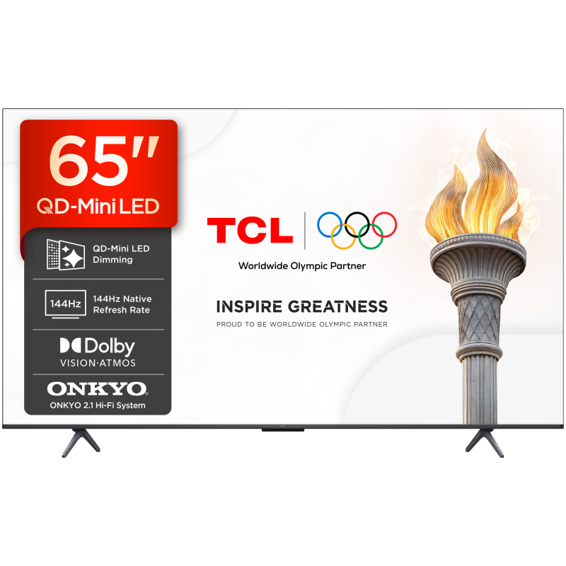 TCL P8L 65P8L QD-MiniLED TV Plano 165,1 cm (65") 4K Ultra HD, Smart TV, Wi-Fi, Ethernet, LAN, Bluetooth, Preto - 5901292530198