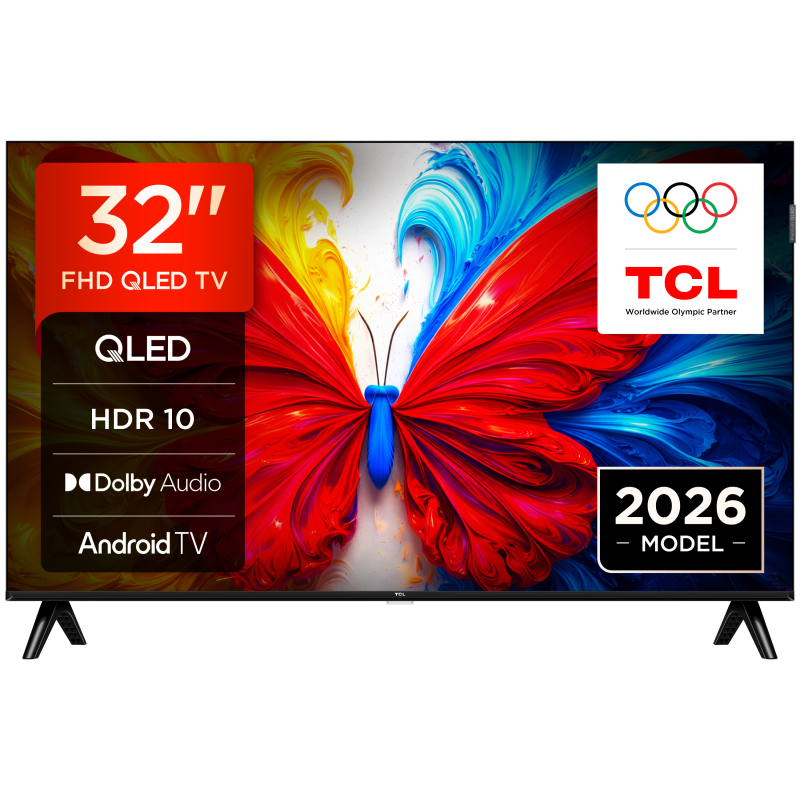 TCL S5L 32S5L QLED TV Plano 81,3 cm (32") Full HD, Android, Smart TV, Wi-Fi, Ethernet, LAN, Bluetooth, Preto - 5901292530389