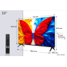 TCL S5L 32S5L QLED TV Plano 81,3 cm (32") Full HD, Android, Smart TV, Wi-Fi, Ethernet, LAN, Bluetooth, Preto - 5901292530389