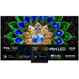 TCL A400 75A400U QD-Mini LED TV Plano 190,5 cm (75") 4K Ultra HD, Smart TV, Wi-Fi, Ethernet, LAN, Bluetooth, Preto - 5901292531881