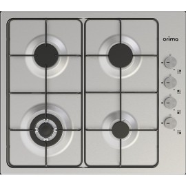 Orima ORP-62-TXI-GN Placa de Gás, 4 Queimadores, 59 cm, Inox - 272106 - 5603883215254
