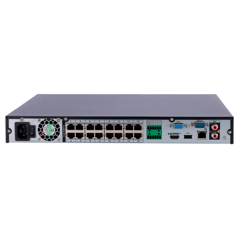 X-Security XS-NVR3232A-16P-WIZ Gravador NVR, 32 CH, 32 IP, 16 MP, 256 Mbps, 2 HDD até 16 TB, HDMI 4K e VGA, IA, SMD, WizSense e QuickPick - 8435325487168