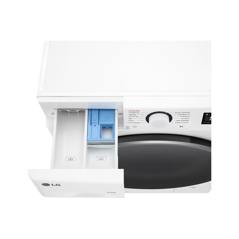 LG F4DR509S1W Máquina de Lavar e Secar Roupa Independente, 9/6 kg, Inverter, 1360 rpm, Branco - 8806084293978