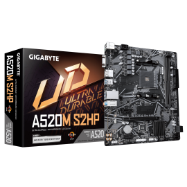 Gigabyte A520M S2HP Motherboard AMD A520 Socket AM4 DDR4 micro ATX PCIe 3.0 M.2 - A520M S2HP - 4719331882457