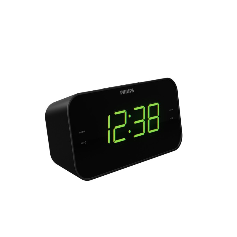 Philips TAR3306/12 Rádio Despertador FM, Relógio Digital, Preto - 4895229116641
