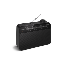 Philips TAR2509/10 Rádio Portátil FM/AM, Sintonizador Analógico, Altifalante Incorporado, Saída Auscultadores 3.5mm, Preto - 4895229144255