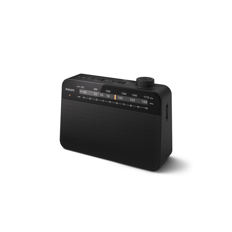 Philips TAR2509/10 Rádio Portátil FM/AM, Sintonizador Analógico, Altifalante Incorporado, Saída Auscultadores 3.5mm, Preto - 4895229144255