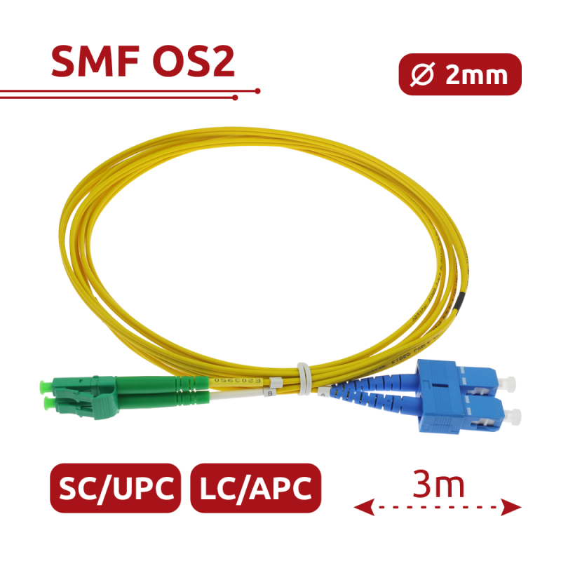 Safire SF-LC-APC-SC-UPC-SM-DX-3M