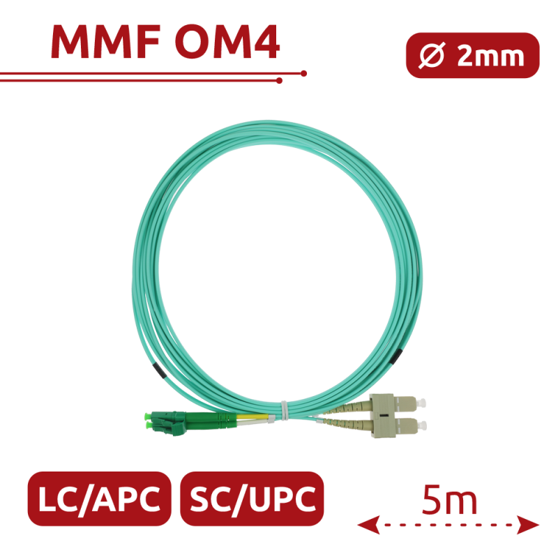 Safire SF-LC-APC-SC-UPC-OM4-DX-5M