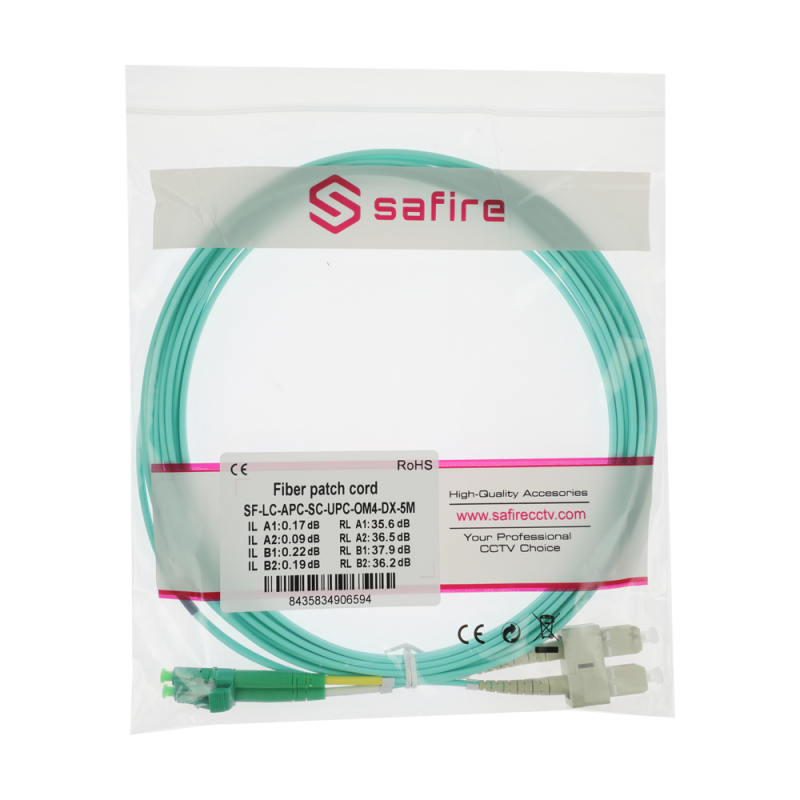 Safire SF-LC-APC-SC-UPC-OM4-DX-5M