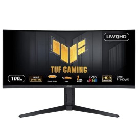 ASUS TUF Gaming VG34VQEL1A LED Monitor Gaming Curvo, 86,4 cm (34"), 3440 x 1440 pixels UltraWide Quad HD, 100Hz, HDMI, DisplayPort, Ajuste de Altura, Altifalantes Integrados, Preto - 90LM06F0-B01E70 - 4711081867418