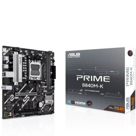 ASUS PRIME B840M-K Motherboard AMD B840 Socket AM5 DDR5 micro ATX PCIe 4.0 M.2 - 90MB1PK0-M0EAY0 - 4711636435048