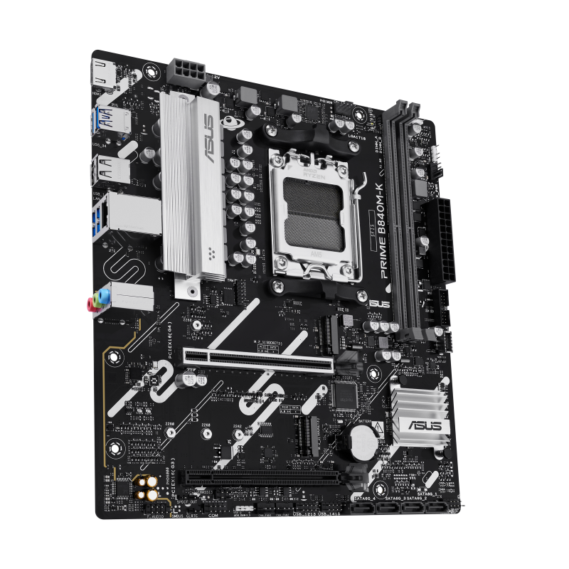 ASUS PRIME B840M-K Motherboard AMD B840 Socket AM5 DDR5 micro ATX PCIe 4.0 M.2 - 90MB1PK0-M0EAY0 - 4711636435048
