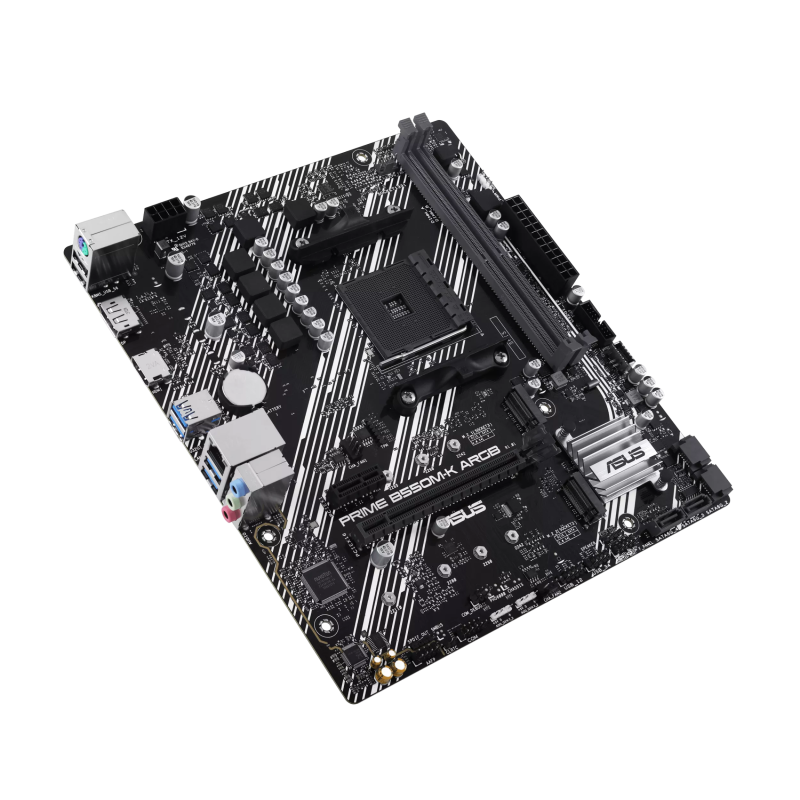 ASUS PRIME B550M-K ARGB Motherboard AMD B550 Socket AM4 DDR4 micro ATX PCIe 4.0 M.2 - 90MB1GC0-M0EAY0 - 4711387316030