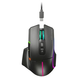 Mars Gaming MMWVECTOR Rato Gaming Sem Fios RF/Bluetooth 12000 DPI Ótico 7 Botões Preto - MMWVECTOR - 8435693114253