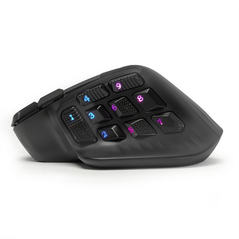 Mars Gaming MMWHEX16 Rato Gaming RGB Sem Fios Bluetooth 24000 DPI Ótico 16 Botões Preto - 8435693115427