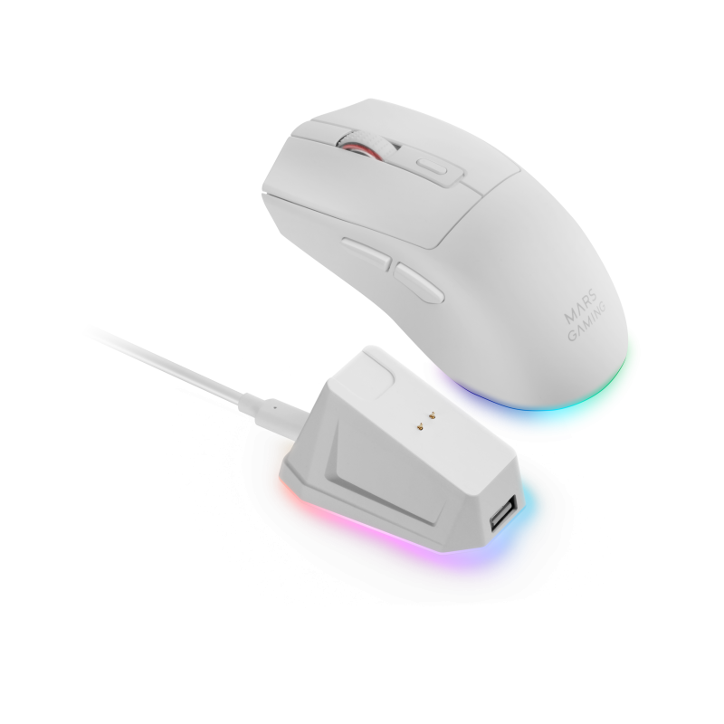 Mars Gaming MM-T3 Rato Gaming RGB Sem Fios RF/Bluetooth 14400 DPI Ótico 7 Botões Preto - MMT3W - 8435693110934