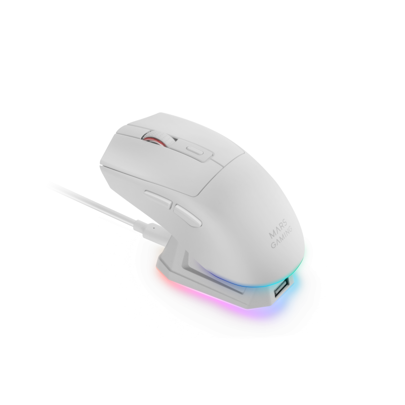 Mars Gaming MM-T3 Rato Gaming RGB Sem Fios RF/Bluetooth 14400 DPI Ótico 7 Botões Preto - MMT3W - 8435693110934
