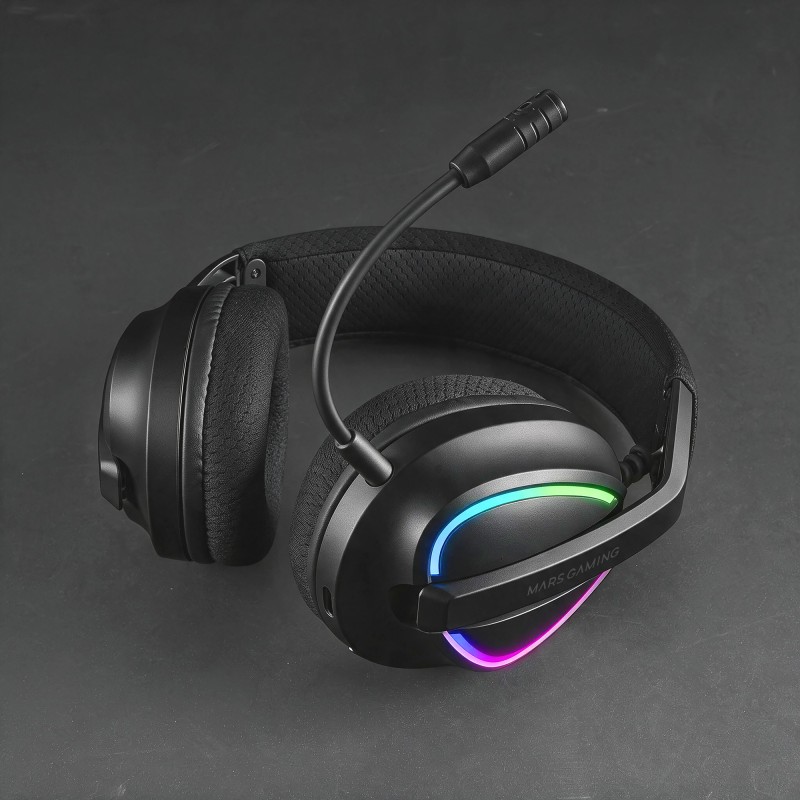 Mars Gaming MHWQUASAR Headset Gaming Auscultadores com Microfone Sem Fios, Bluetooth, Preto - 8435693114178