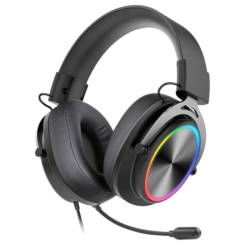 Mars Gaming MHFORGE Headset Gaming Auscultadores com Microfone Com Fios, USB, Jack 3.5mm, Preto - 8435693115199