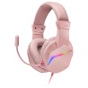 Mars Gaming MH122P Headset Gaming Auscultadores com Microfone Com Fios, USB, Jack 3.5mm, Rosa - 8435693102045